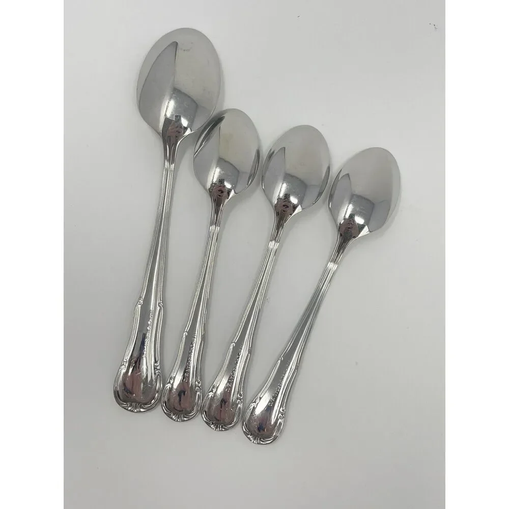 Wmf Cromargan Dorset Barock 3 Teaspoons 6 1/8” Serving Table Spoon 7.75”